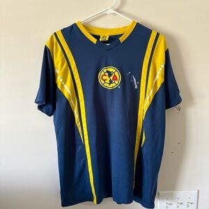 Navy and Yellow Men's Shirt